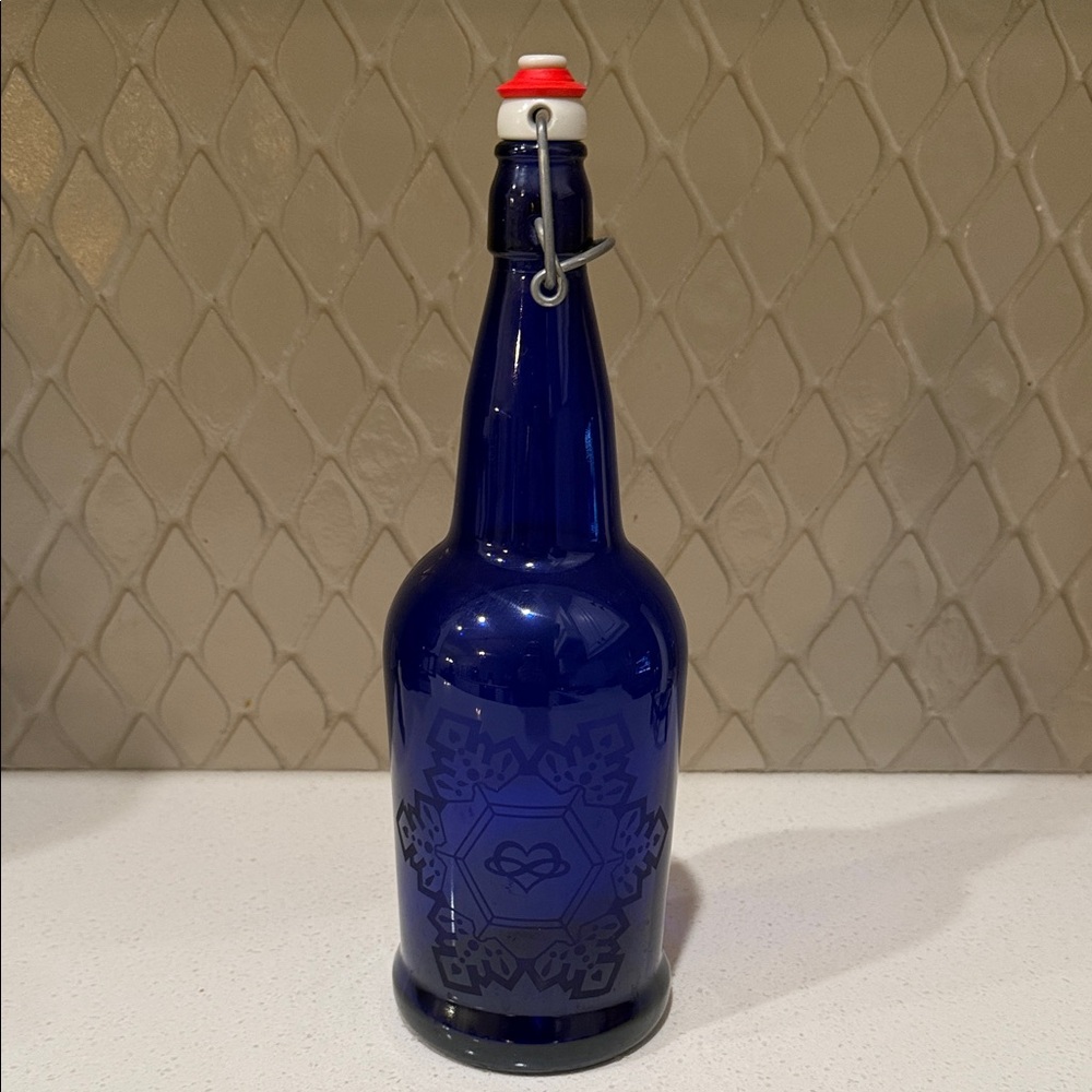 Royal Blue Swing Top Glass Bottle